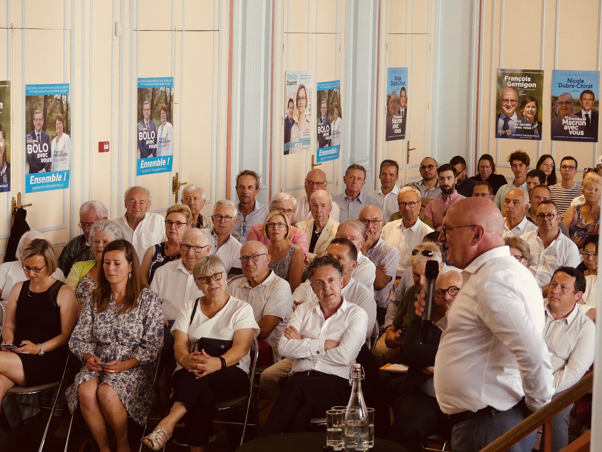 François GERNIGON à Angers, pour la réunion publique des candidats de la majorité autour de Christophe Béchu.