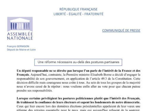 Une réforme des Retraites nécessaire au delà des postures partisanes