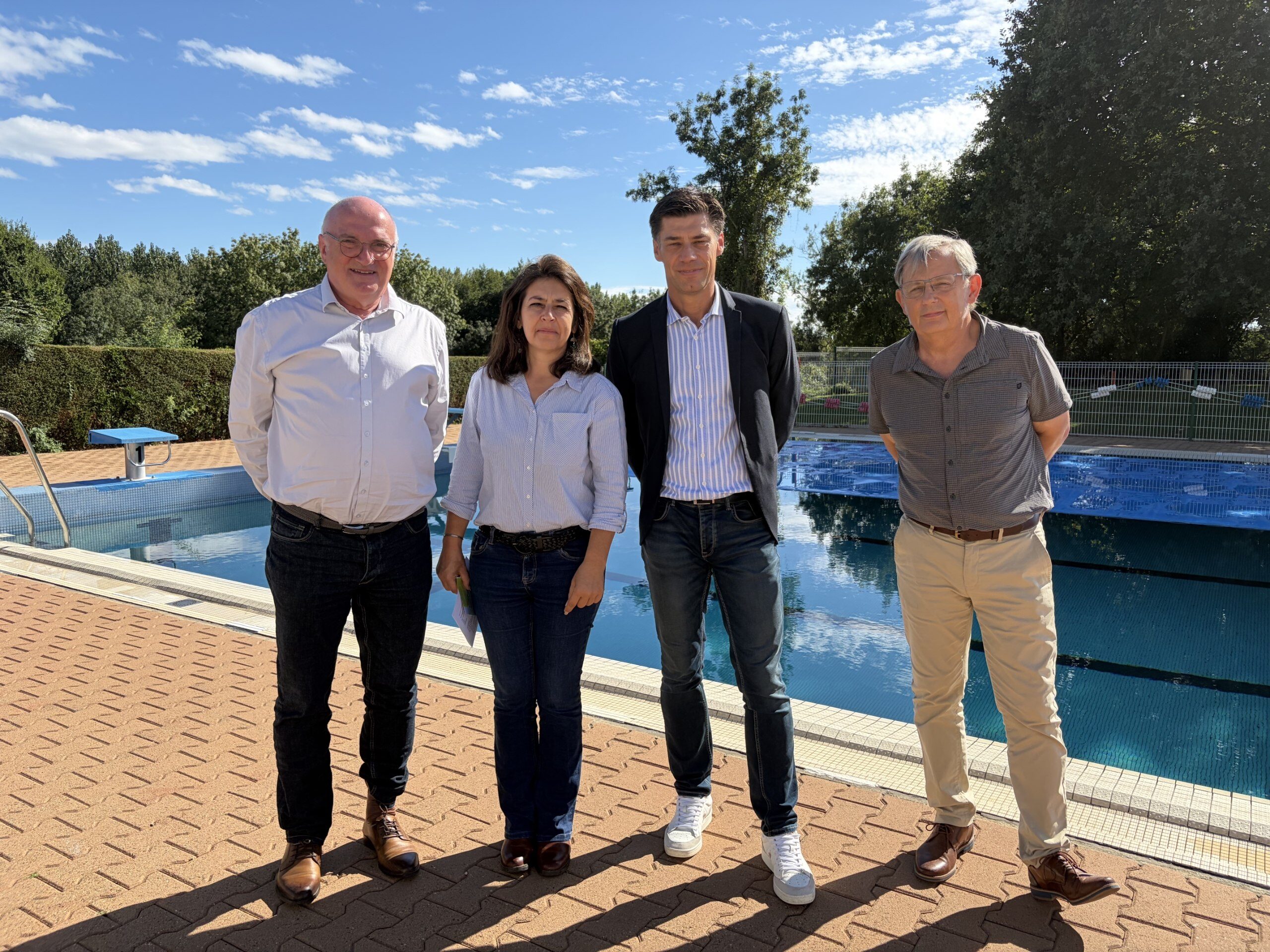 Visite de terrain à la piscine de Châteauneuf-sur-Sarthe
