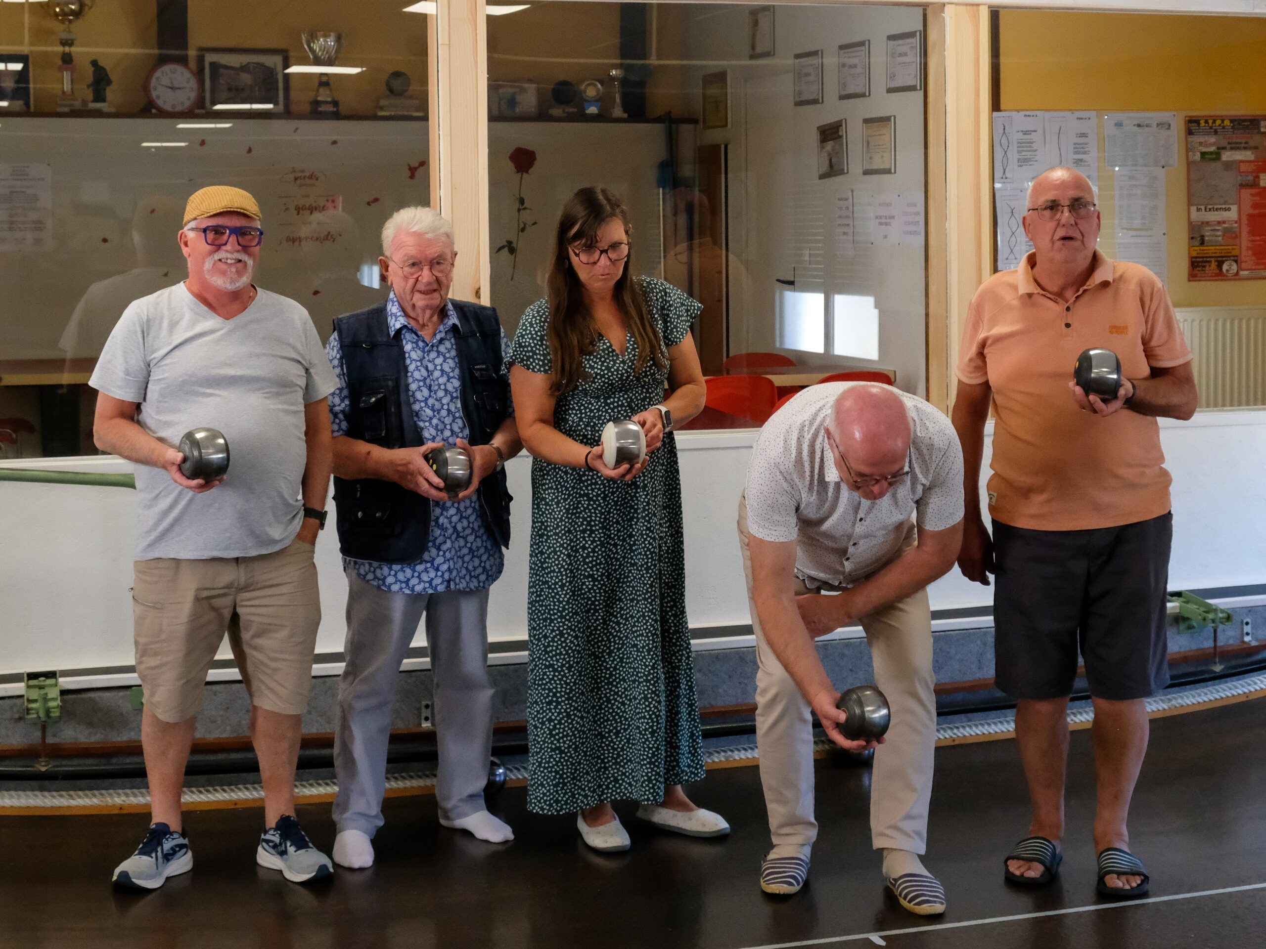 Visite de la société de boule de fort La Renaissance, à Soucelles